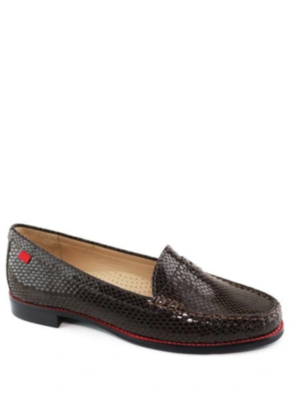 Marc Joseph New York East Village Penny Loafer In Hickory Snake Sz 8